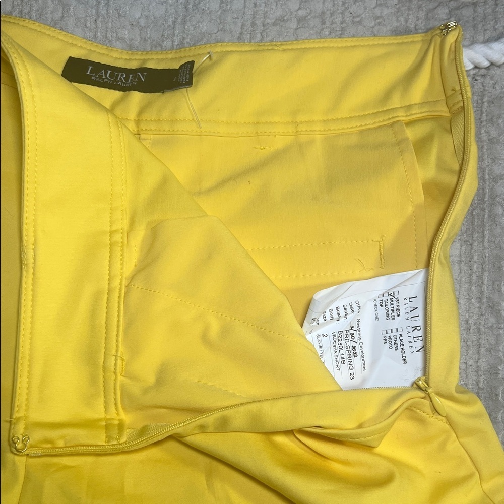 Lauren Ralph Lauren Vibrant Yellow shorts size 2 - Picture 5 of 11